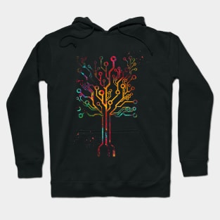 Circuit board tree Hoodie